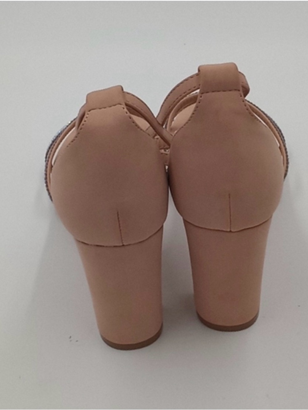Journee Collection Denali T-Strap Rhinestone Pumps Nude 10M - Picture 7 of 9